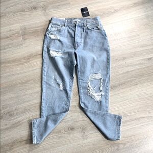 Distressed Blue Jeans